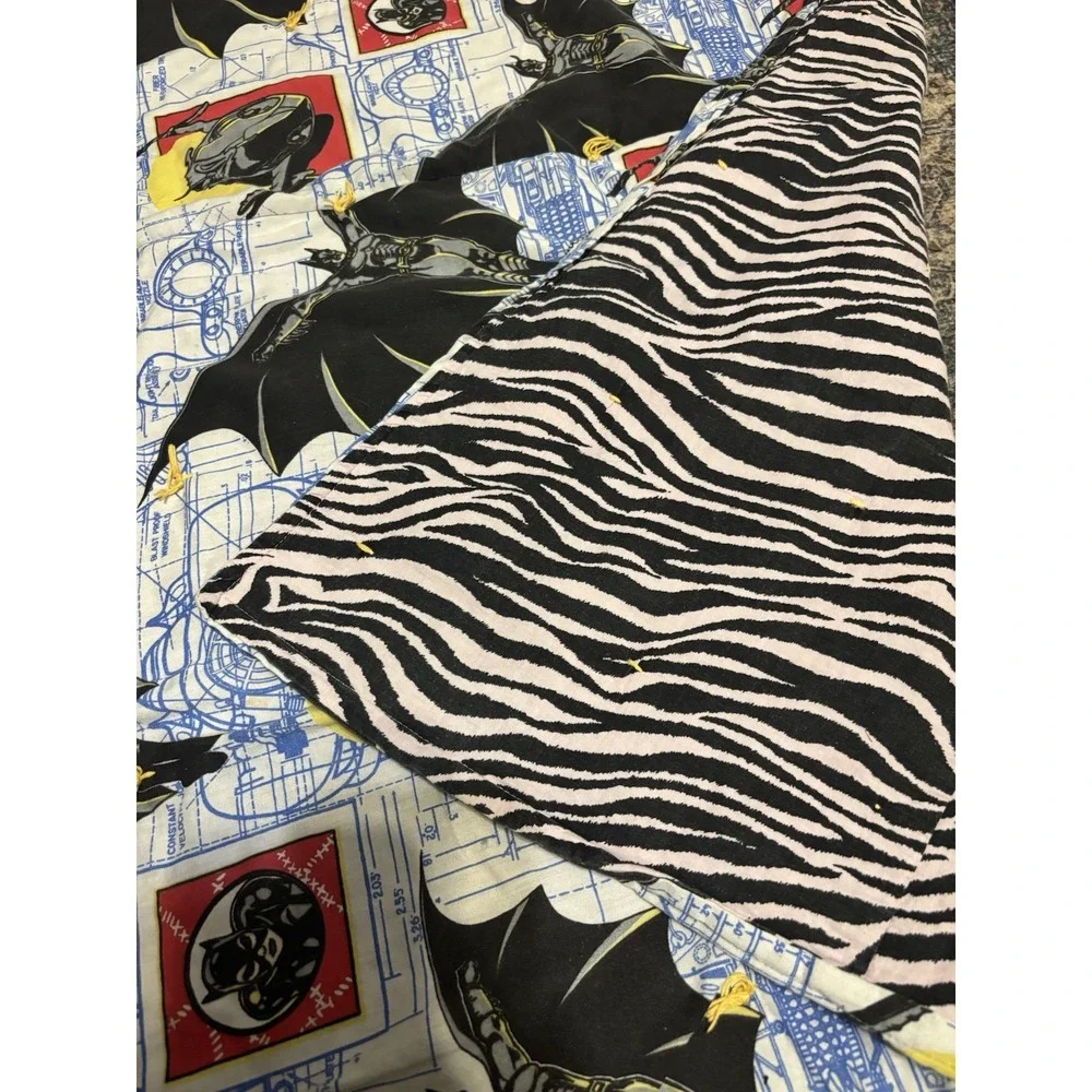 Batman Returns‎ Blanket QuiltDC Comics Catwoman Penguin  VTG 1992 43